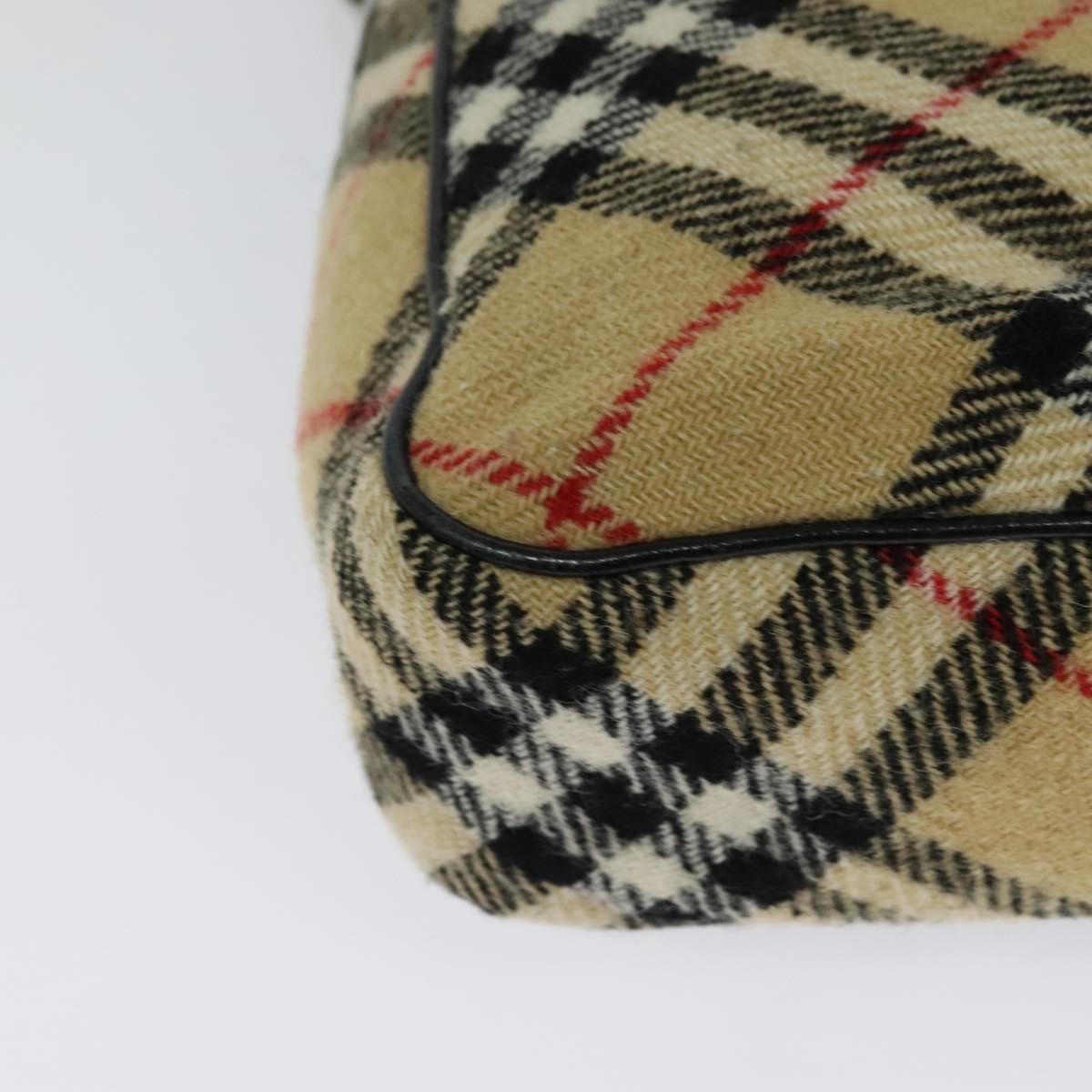 Burberry Flap Shoulder Bag Nova Check Coated Canvas, BEIGE, WOOL, Shoulder bag