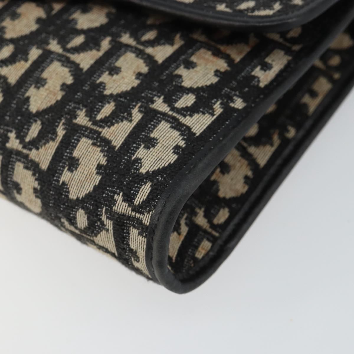 Christian Dior Vintage Trotter Shoulder Bag Canvas, NAVY, CANVAS, Shoulder bag