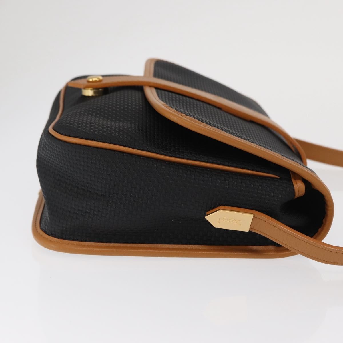 Saint Laurent Vintage Shoulder Bag Canvas, BLACK, CANVAS, Shoulder bag