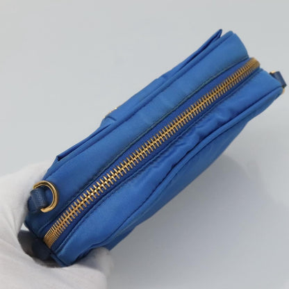 Prada Bow Camera Crossbody Bag Tessuto, BLUE, NYLON, Shoulder bag