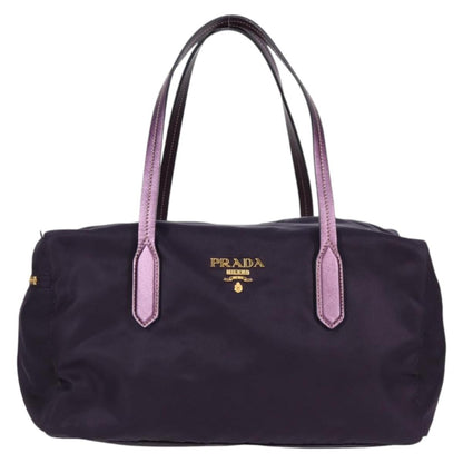 Prada Vintage Boston Bag Nylon, PURPLE, NYLON, Bag