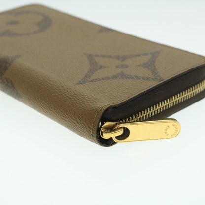 Louis Vuitton Zippy Wallet NM Monogram Giant Reverse, Brown, Canvas, Wallet