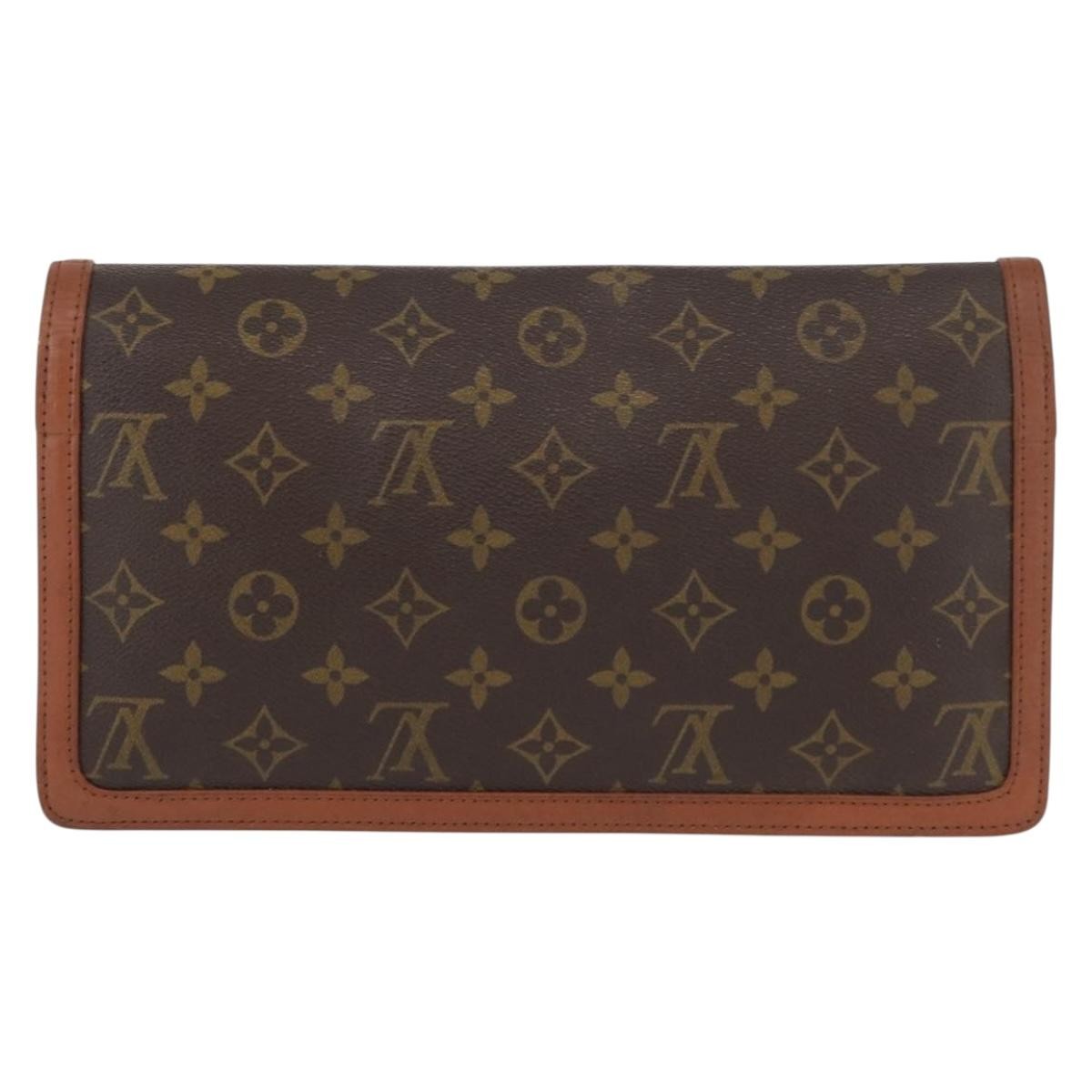 Louis Vuitton Dame Pochette Monogram Canvas, BROWN, CANVAS, Clutche & pouche
