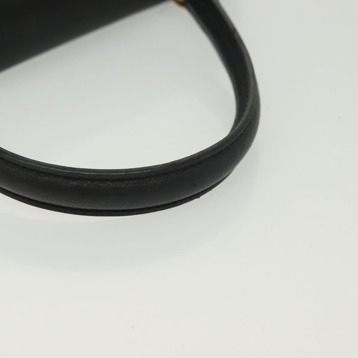 Celine Vintage Convertible Turnlock Top Handle Bag Leather, BLACK, LEATHER, Handbag