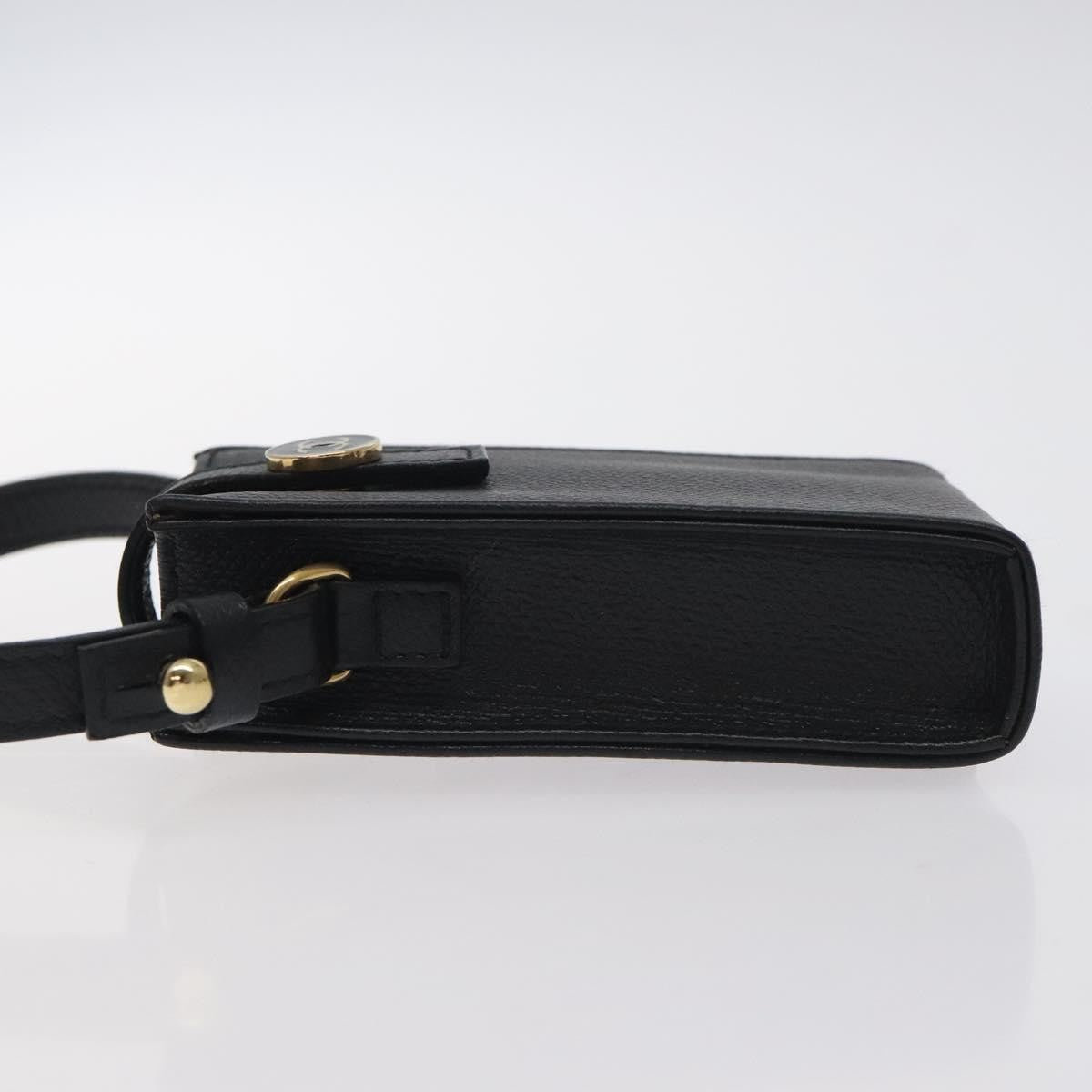 Chanel Cigarette Case Leather, BLACK, LEATHER, Clutche & pouche