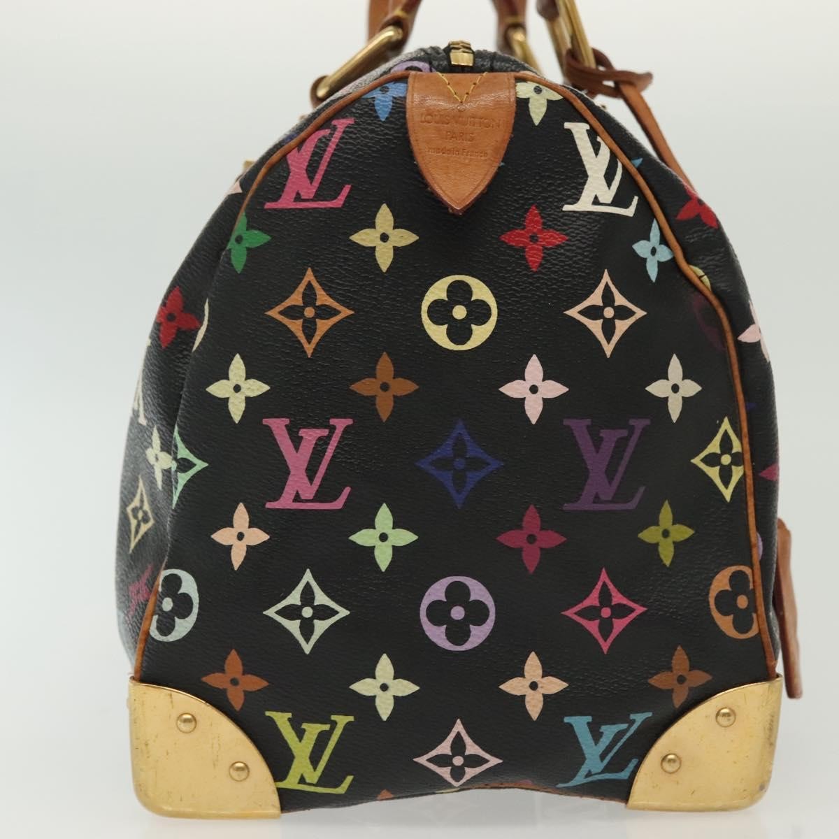 Louis Vuitton Speedy Handbag Monogram Multicolor, BLACK, CANVAS, Handbag
