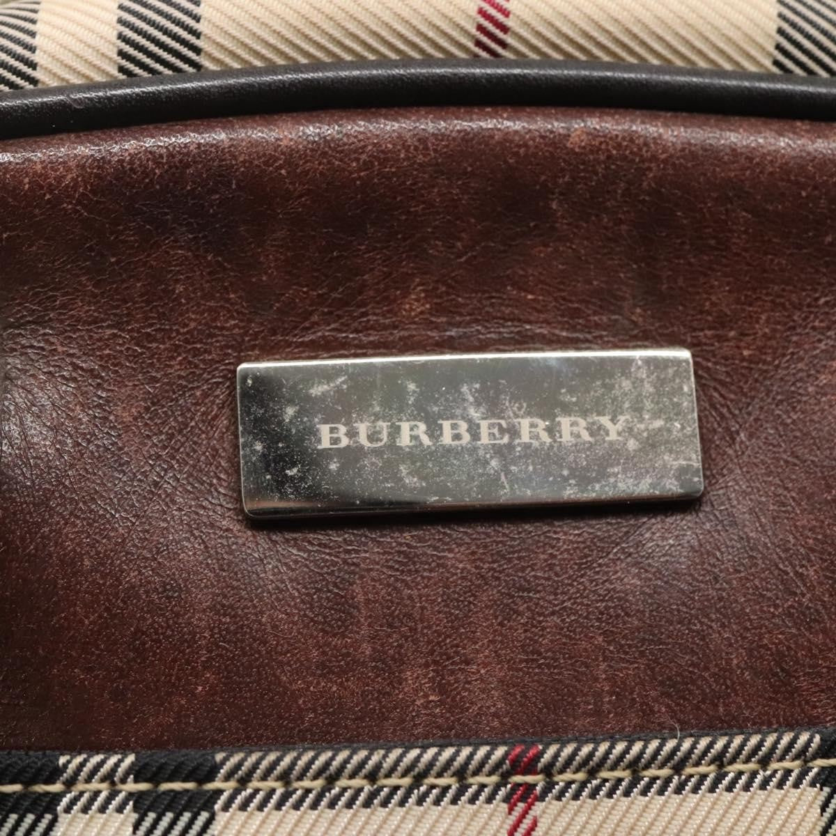 Burberry Nova Check Bowling Bag Canvas, BEIGE, CANVAS, Handbag