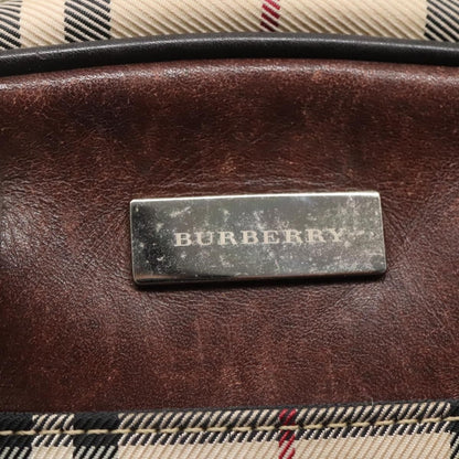 Burberry Nova Check Bowling Bag Canvas, BEIGE, CANVAS, Handbag