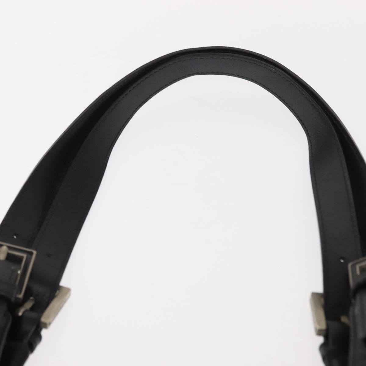 Fendi Vintage Shoulder Bag Leather, BLACK, LEATHER, Shoulder bag