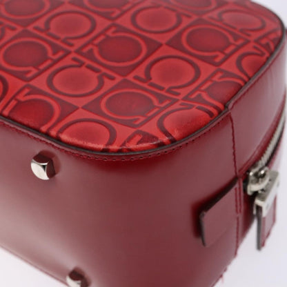 Salvatore Ferragamo Gancini Shoulder Bag Leather, RED, LEATHER, Shoulder bag