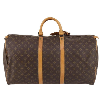 Louis Vuitton Keepall Bag Monogram Canvas, BROWN, CANVAS, Travel bag