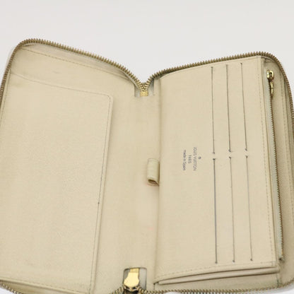 Louis Vuitton Zippy Organizer Damier, WHITE, CANVAS, Wallets
