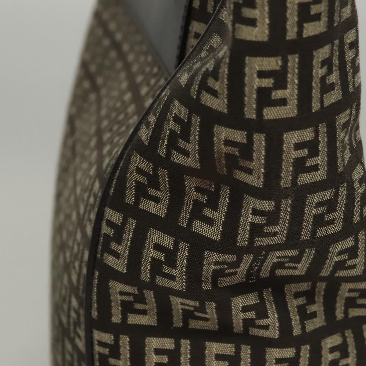 Fendi Vintage Flip Lock Tote Zucchino Canvas, BROWN, CANVAS, Tote bag