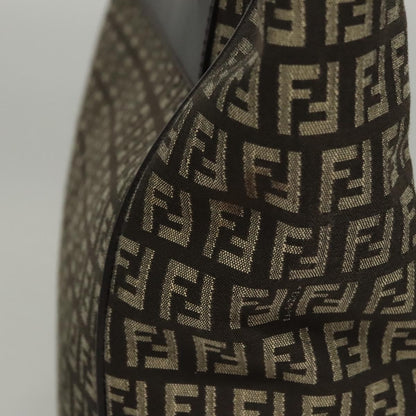 Fendi Vintage Flip Lock Tote Zucchino Canvas, BROWN, CANVAS, Tote bag