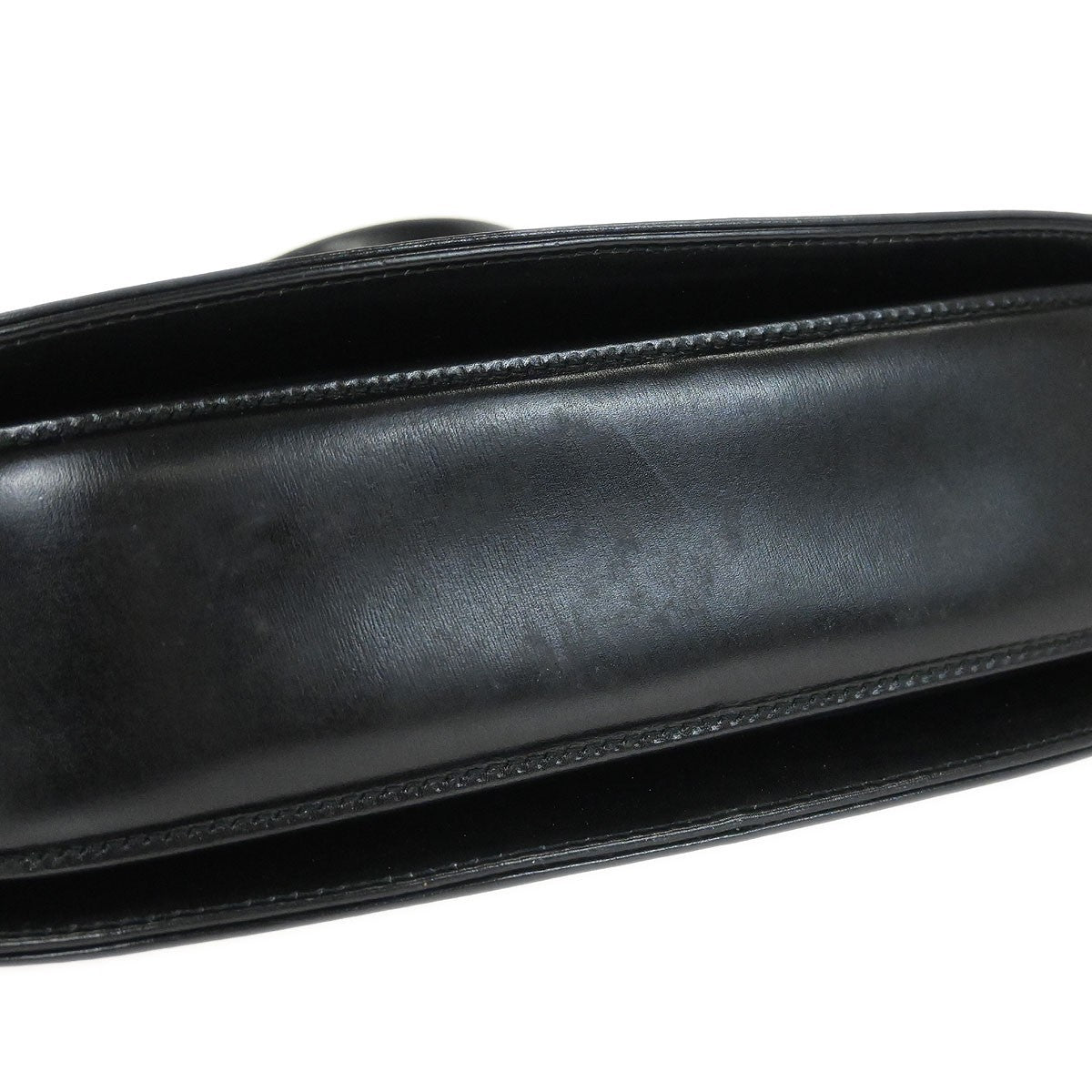 Gucci Vintage Bamboo Top Handle Bag Leather, BLACK, LEATHER, Handbag