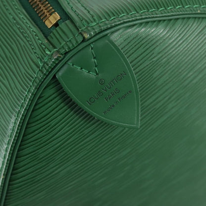 Louis Vuitton Keepall Bag Epi Leather, GREEN, LEATHER, Travel bag