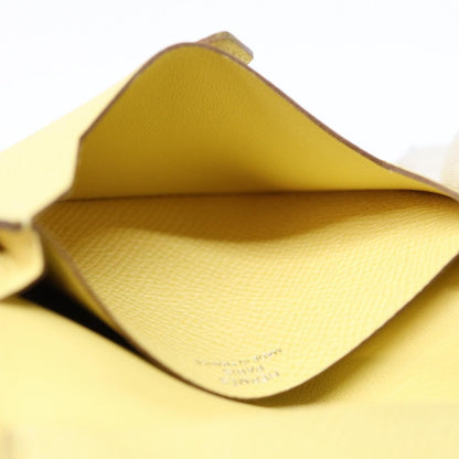 Hermes Bearn Card Case Epsom, YELLOW, LEATHER, Card Holders