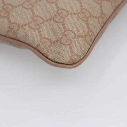 Gucci Front Zip Flat Messenger Bag GG Coated Canvas, BEIGE, CANVAS, Shoulder bag