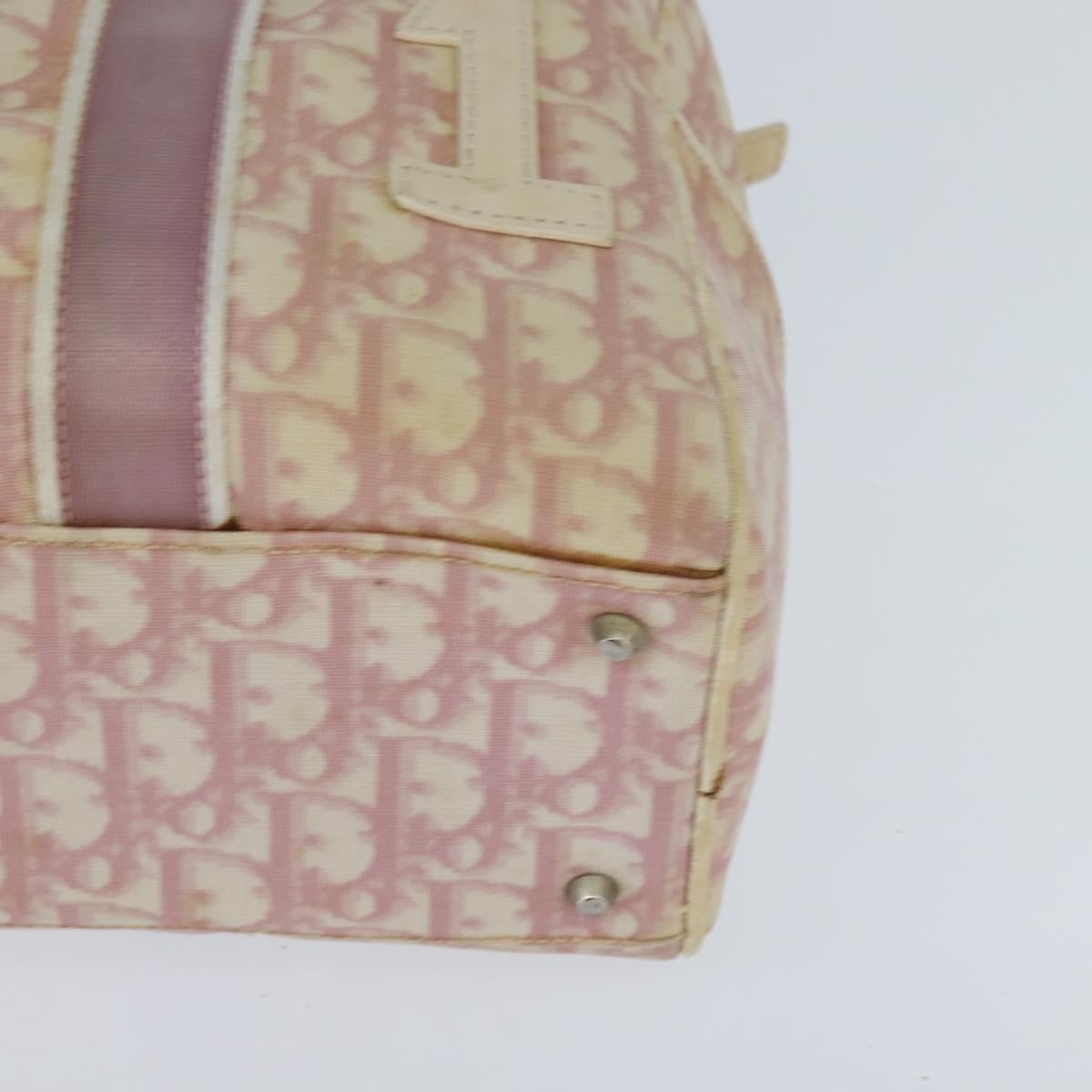 Christian Dior Vintage Trotter Boston Bag Diorissimo Coated Canvas, PINK, PVC, Handbag