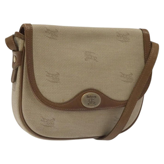 Burberry Vintage Shoulder Bag Canvas, BEIGE, CANVAS, Shoulder bag