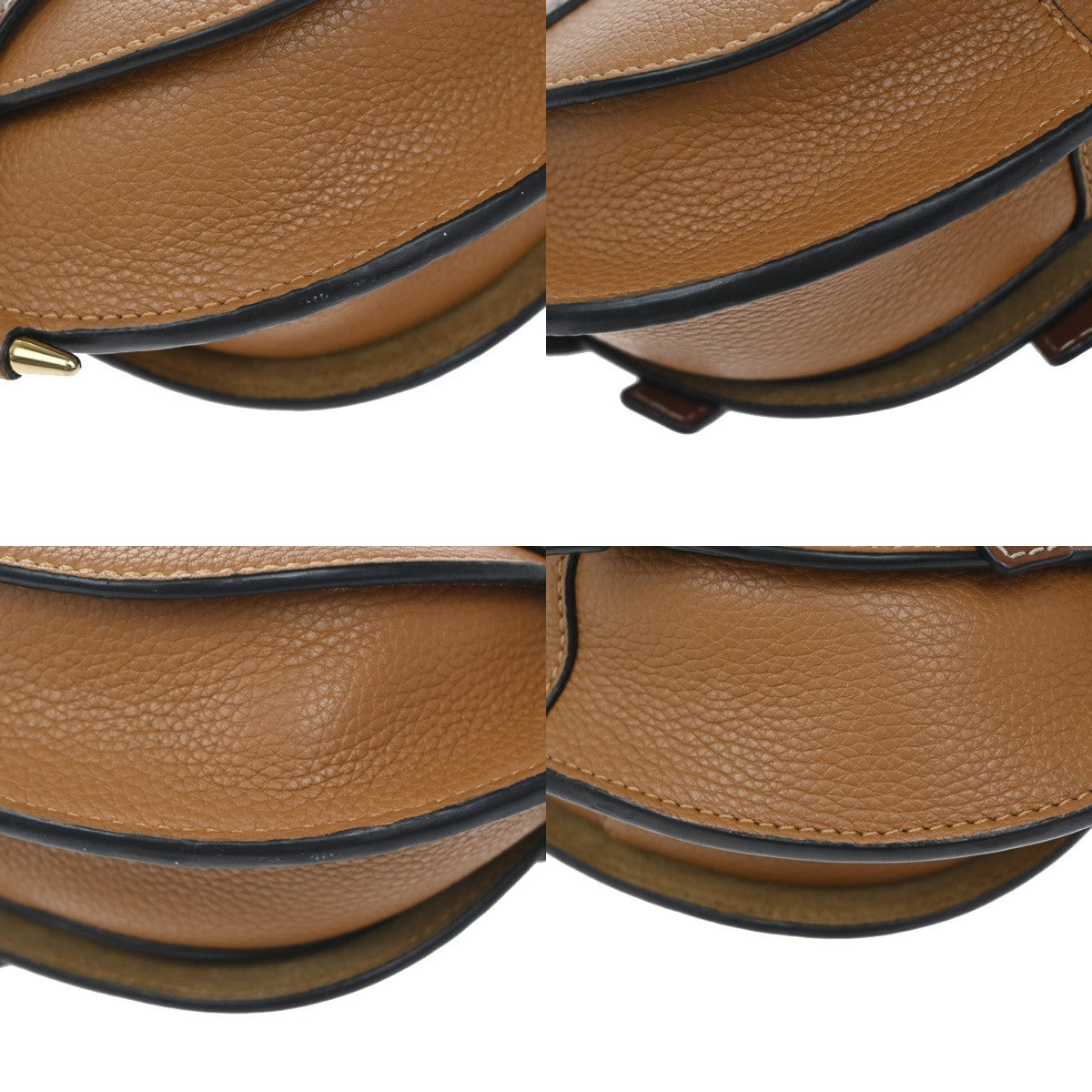 Loewe Gate Shoulder Bag Leather, BROWN, LEATHER, Shoulder bag