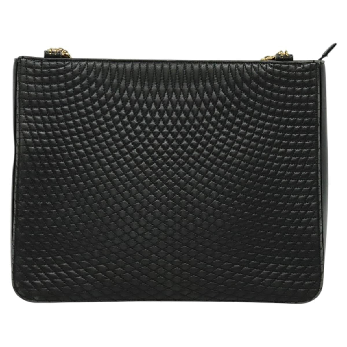 Bally Vintage Shoulder Bag Quilted leather, BLACK, LEATHER, Shoulder bag