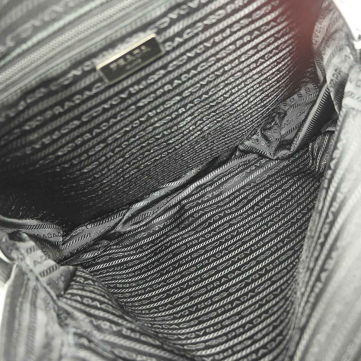 Prada Vintage Backpack Canvas, BLACK, CANVAS, Backpack