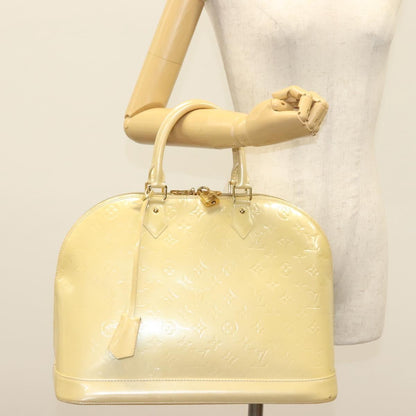 Louis Vuitton Alma Handbag Monogram Vernis, BEIGE, PATENT_LEATHER, Handbag