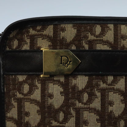 Christian Dior Vintage Trotter Shoulder Bag Canvas, BROWN, CANVAS, Shoulder bag