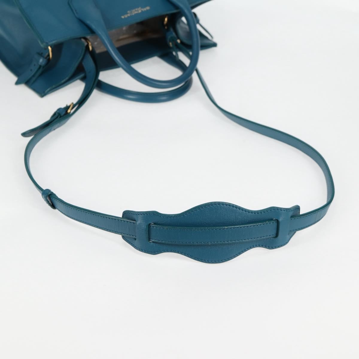 Balenciaga Padlock All Afternoon Tote Leather, BLUE, LEATHER, Handbag