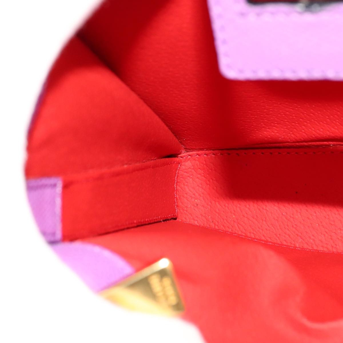 Celine Vintage turn lock shoulder bag Leather, PURPLE, LEATHER, Shoulder bag