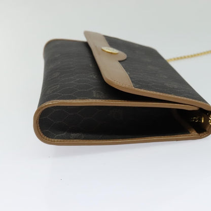 Christian Dior Vintage Honeycomb chain Canvas, BLACK, CANVAS, Handbag