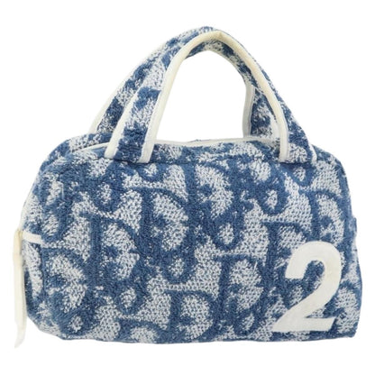 Christian Dior Vintage Trotter Handbag Canvas, BLUE, CANVAS, Handbag