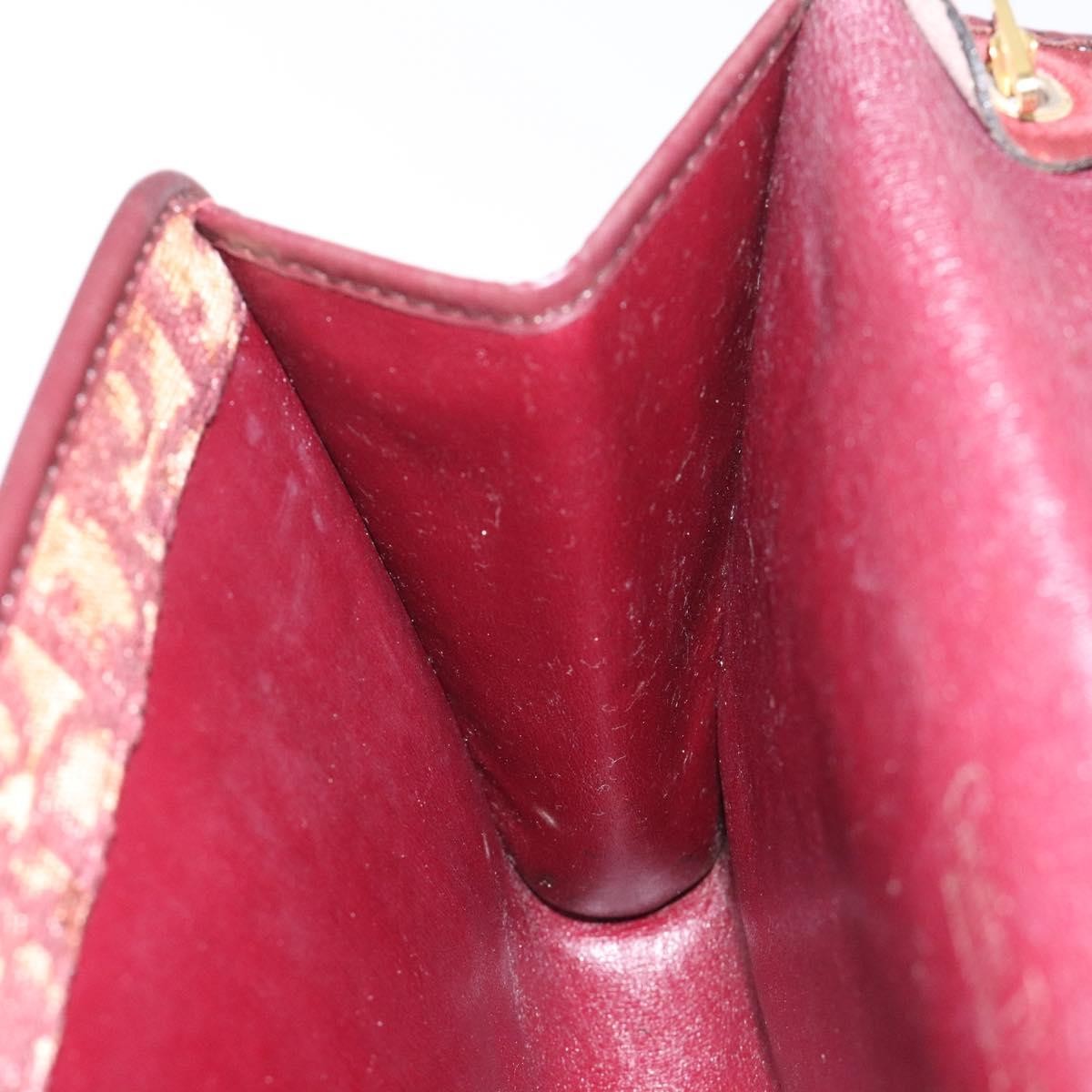 Christian Dior Vintage Trotter Flap Shoulder Bag Canvas, RED, CANVAS, Shoulder bag