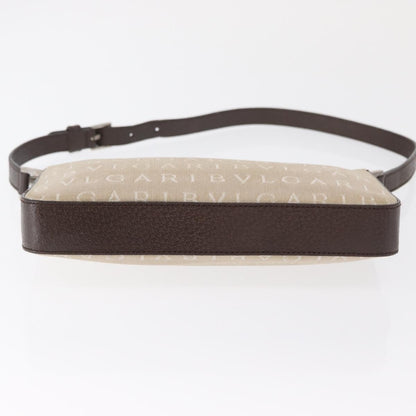 Bvlgari Pouch Canvas, Beige, Canvas, Clutch