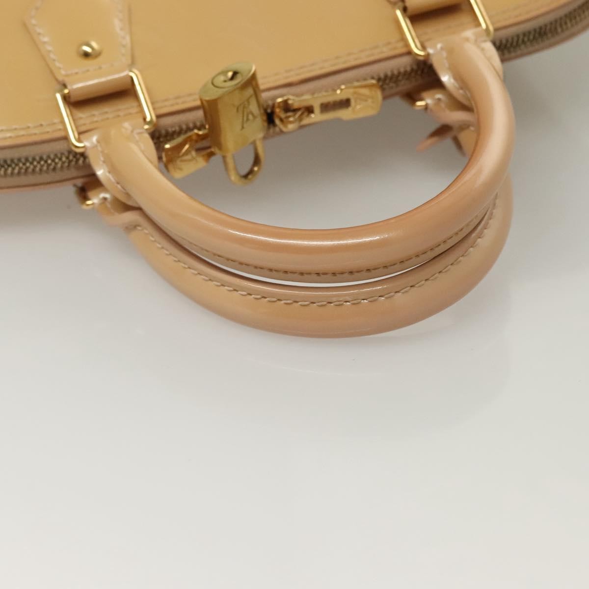 Louis Vuitton Alma Handbag Monogram Vernis, BEIGE, PATENT_LEATHER, Handbag