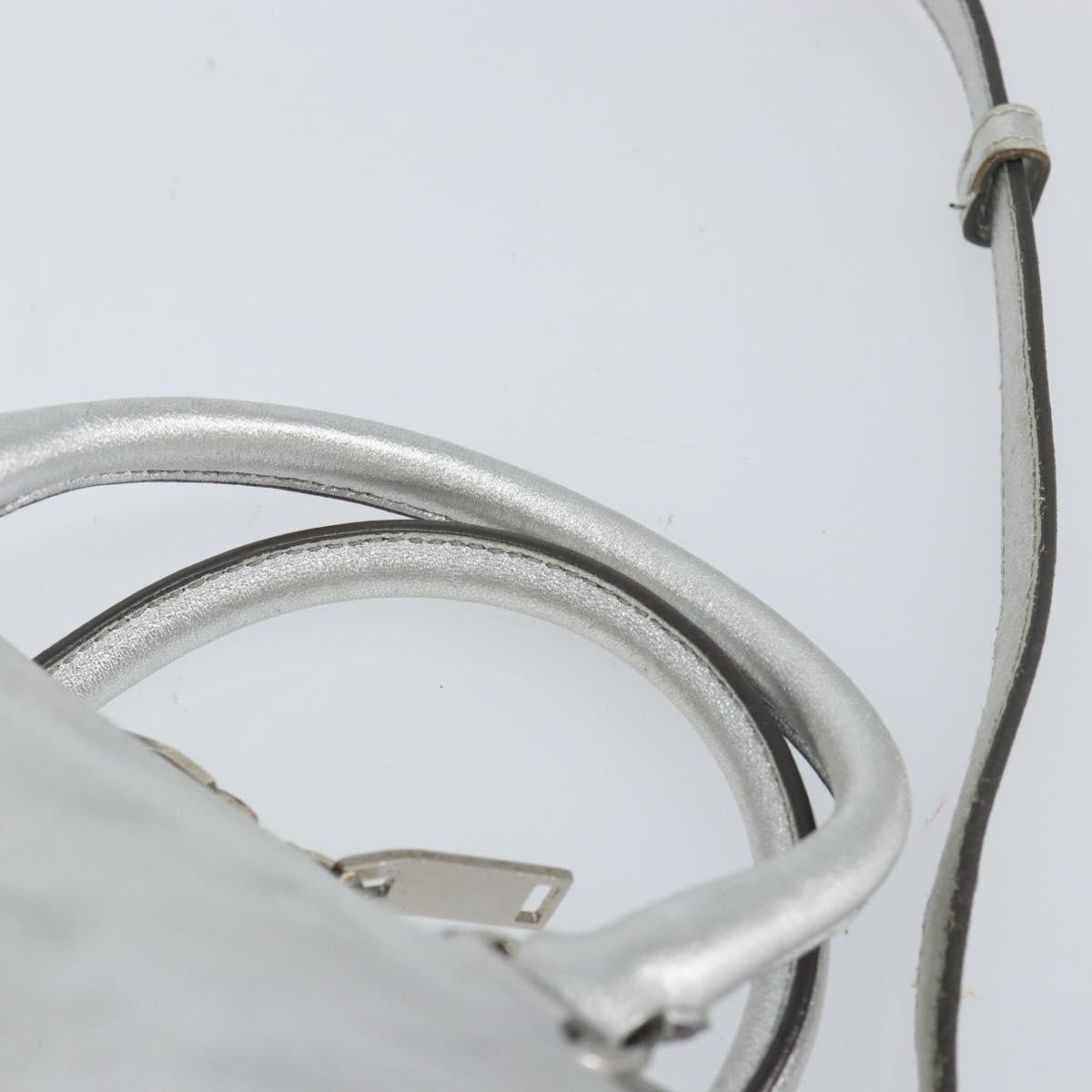 Saint Laurent Classic Duffle Bag Leather, SILVER, LEATHER, Handbag