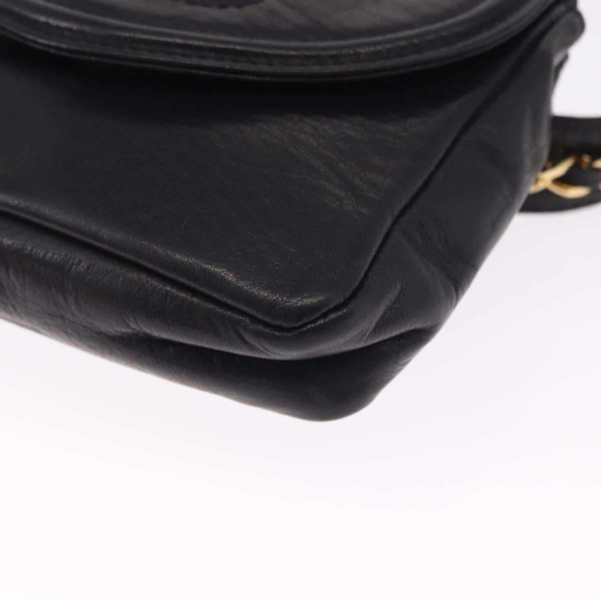 Chanel Chain Envelope Belt Bag Quilted Calfskin, BLACK, LEATHER, Clutche & pouche