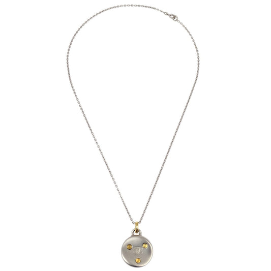 Chanel Medallion Pendant Necklace Metal, SILVER, SILVER_PLATED, Necklace
