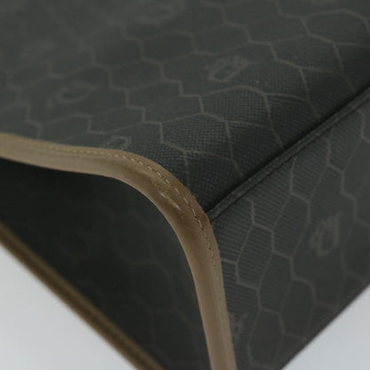 Christian Dior Vintage Honeycomb Handbag Canvas Leather, BLACK, CANVAS, Handbag