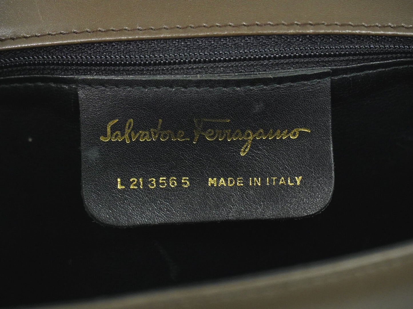 Salvatore Ferragamo Gancini Shoulder Bag Leather, BROWN, LEATHER, Shoulder bag