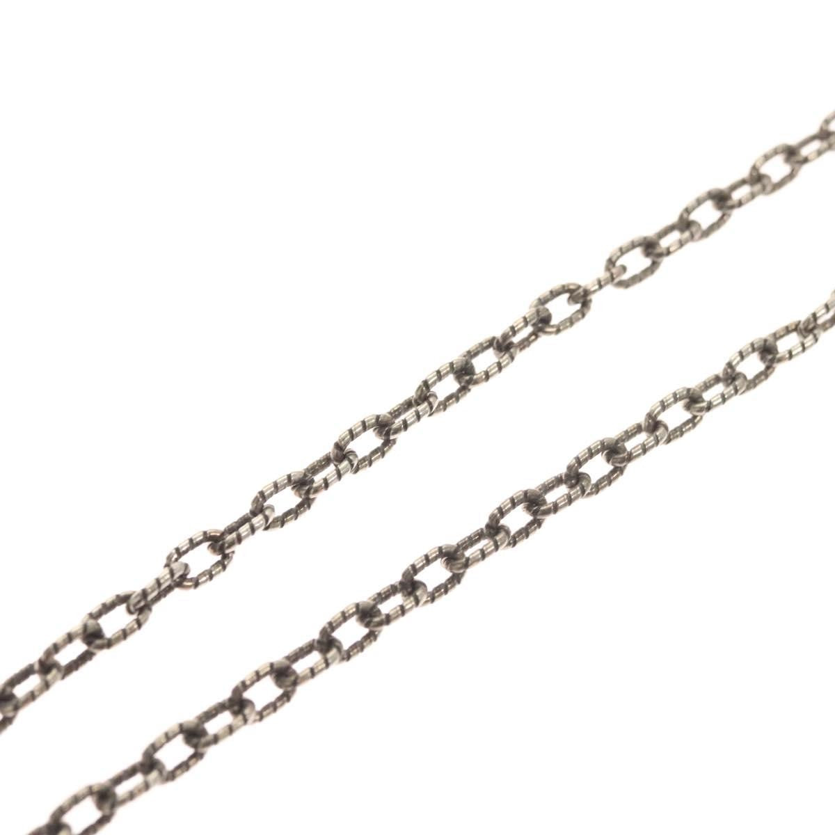 Gucci Engraved Interlocking G Chain Link Pendant Necklace Sterling Silver, SILVER, SILVER, Necklace