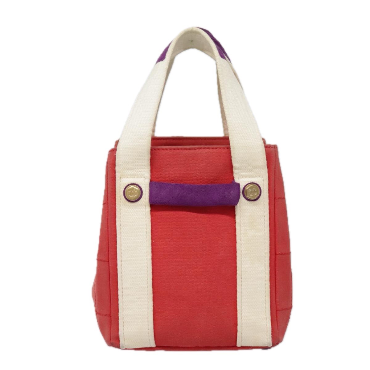 Chanel Chocolate Bar Coco Mark handbag Canvas, RED, CANVAS, Handbag