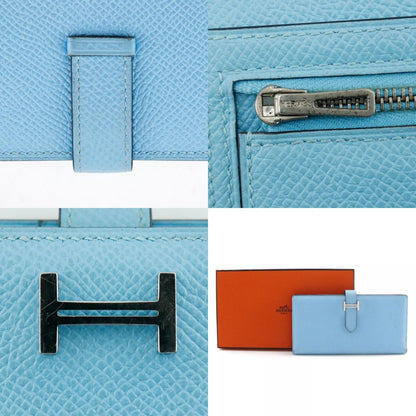 Hermes Bearn Wallet Epsom, BLUE, LEATHER, Wallets