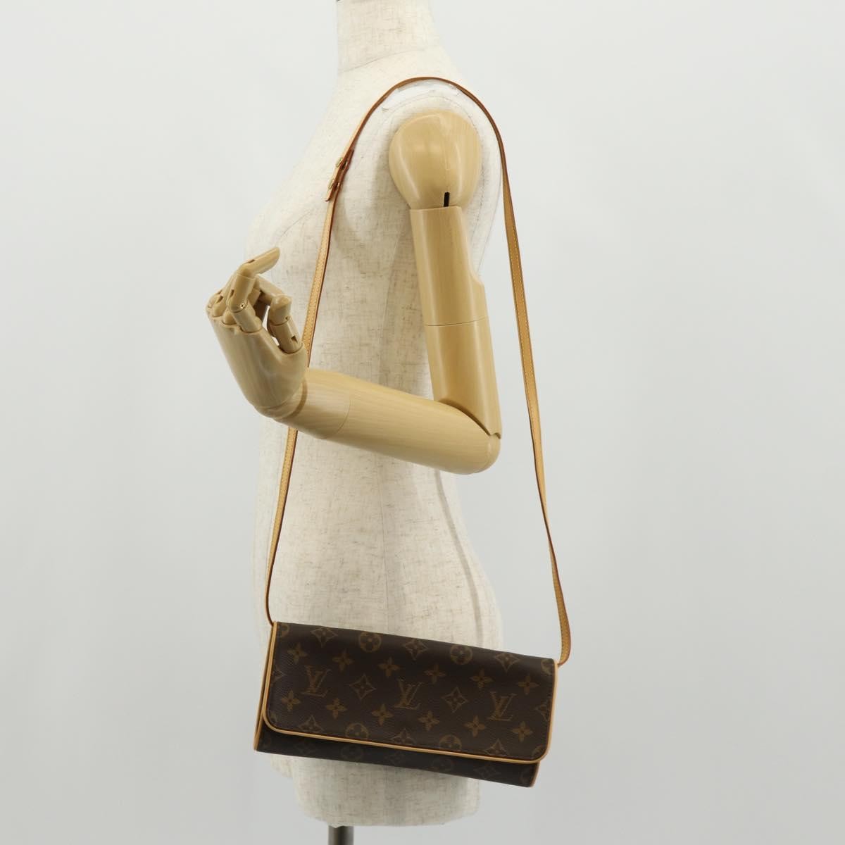 Louis Vuitton Twin Handbag Monogram Canvas, BROWN, CANVAS, Shoulder bag