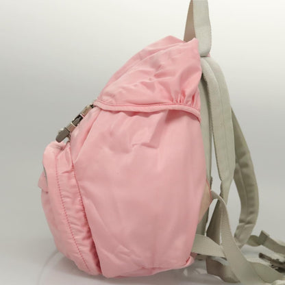 Prada Single Buckle Pocket Backpack Tessuto, PINK, NYLON, Backpack