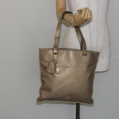 Loewe Anagram Tote Leather, GOLD, LEATHER, Tote bag