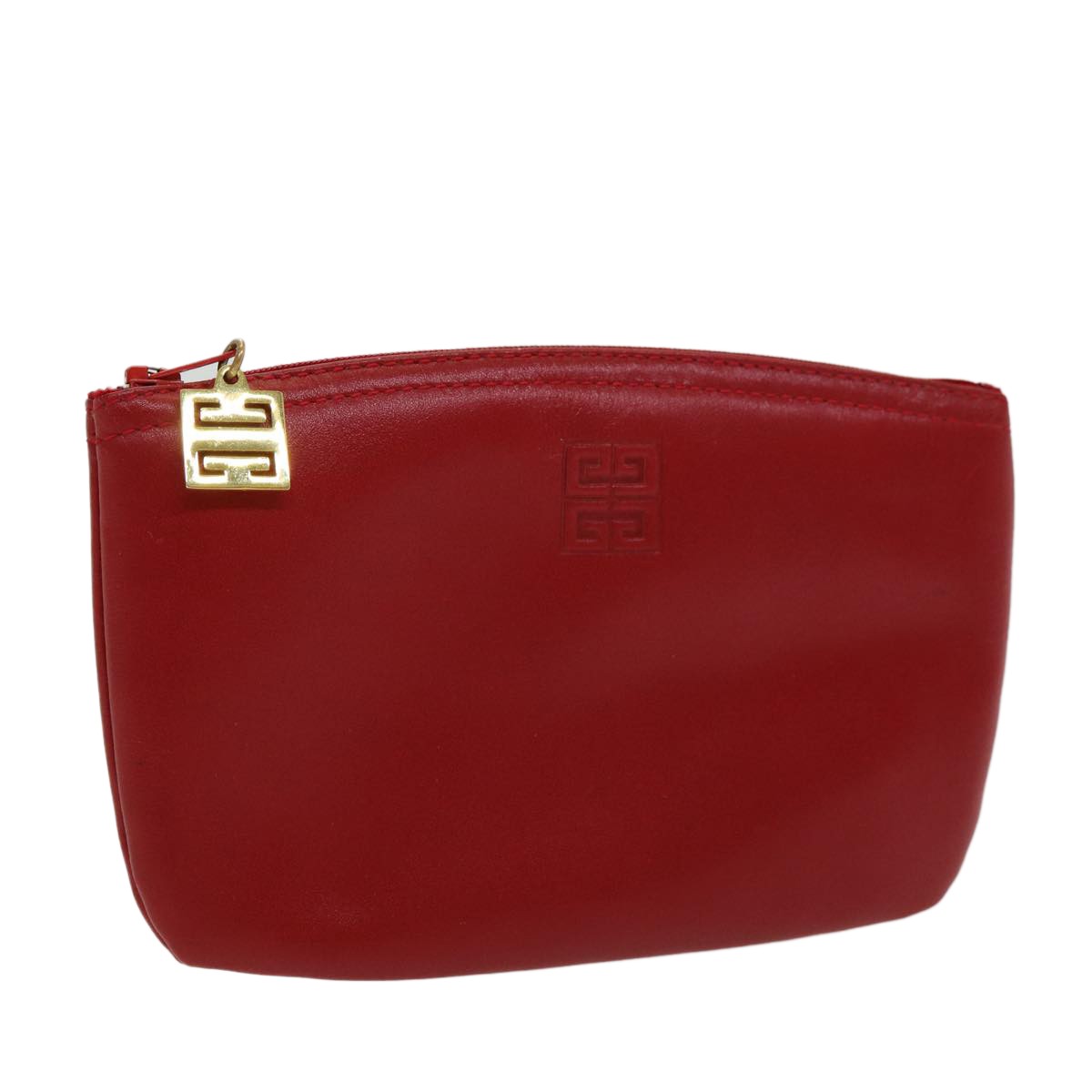 Givenchy 4G pouch Leather, RED, LEATHER, Clutche & pouche