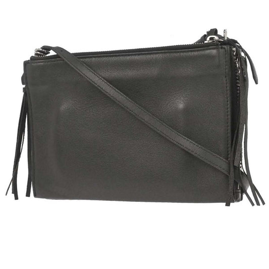 Balenciaga Papier Triple Zip Around Crossbody Bag Leather, GRAY, LEATHER, Shoulder bag