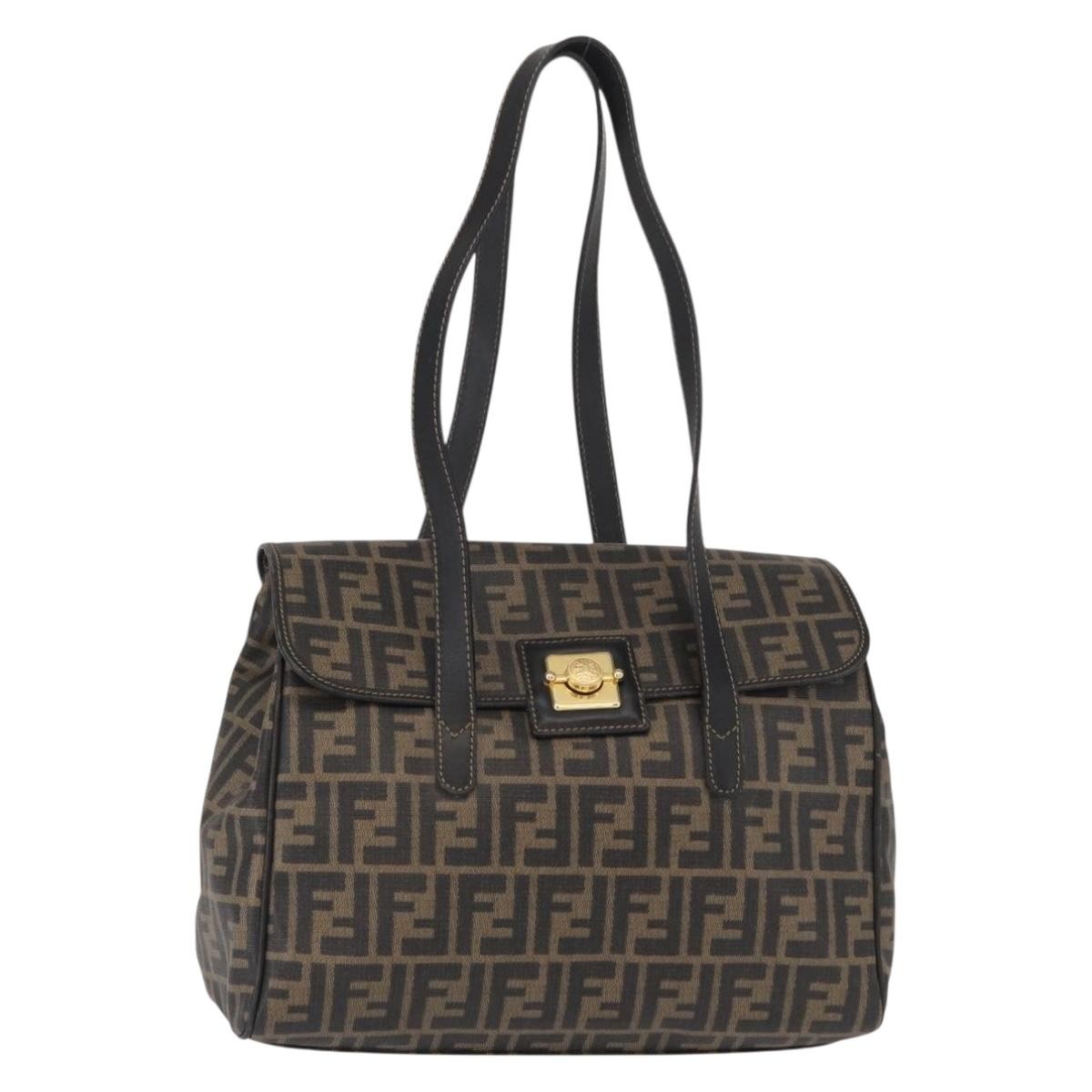 Fendi Zucca Tote bag Canvas, BROWN, PVC, Tote bag